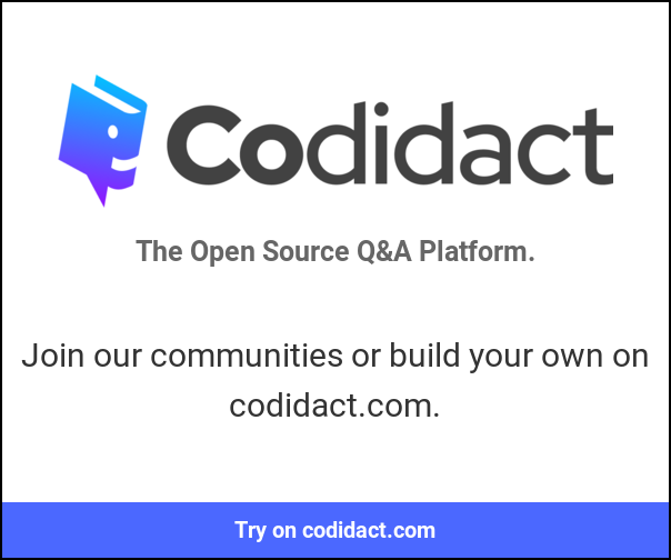 Codidact network ad